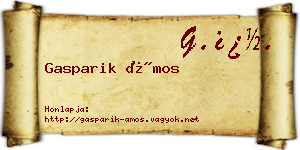 Gasparik Ámos névjegykártya